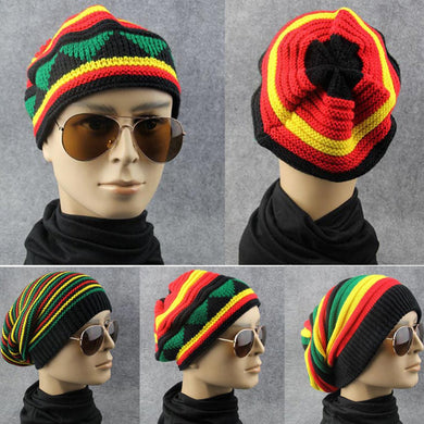 Winter Hip Hop Striped Beanies Men Women Bob Jamaican Cap Unisex Hat Multi-colour Casual Beanie Hats For Men Women Skullies  F1