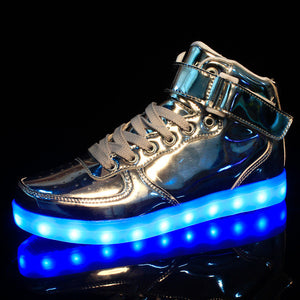 Golden / Silver LED Sneakers - Shoes