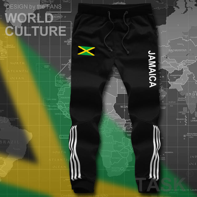 Jamaica  mens pants joggers jumpsuit sweatpants track cargo sweat fitness casual nation country flag 2017 cotton  JAM Jamaican