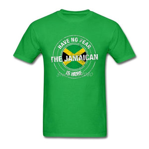 Have No Fear The Jamaican Is Here T Shirt Cotton Short Sleeve Custom Jamaica Flag Clothes Summer Swag 3XL Men Shirts