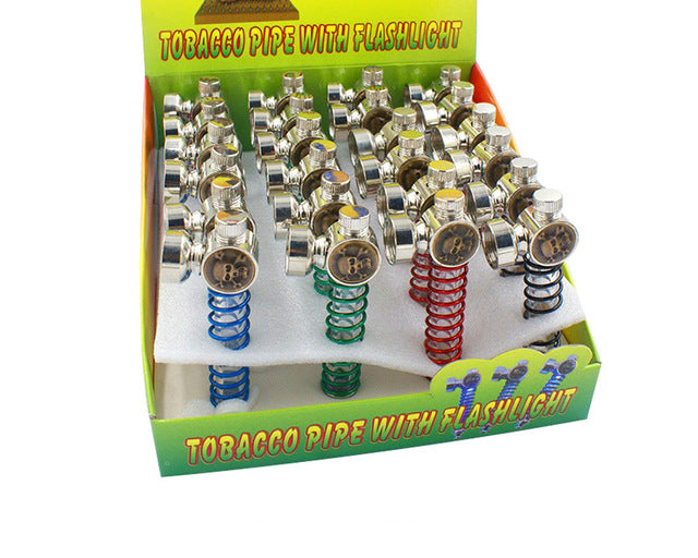 NEW Colorful LED flashing Smoke detectors, Jamaican Weed present Tobacco Pipe smoking hookah hookah Smoke Weed Grinder