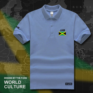 Jamaica polo shirts men short sleeve white brands printed for country 2017 cotton nation team flag new fashion JAM Jamaican