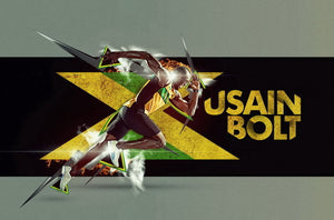 62 Usain Bolt - Jamaican sprinter Fastest Person 21"x14" Poster