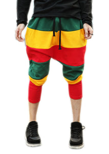 New Jamaican Reggae Harem Hip Hop Dance Pants Sweatpants striped Costumes Green Yellow Red Panelled female trousers